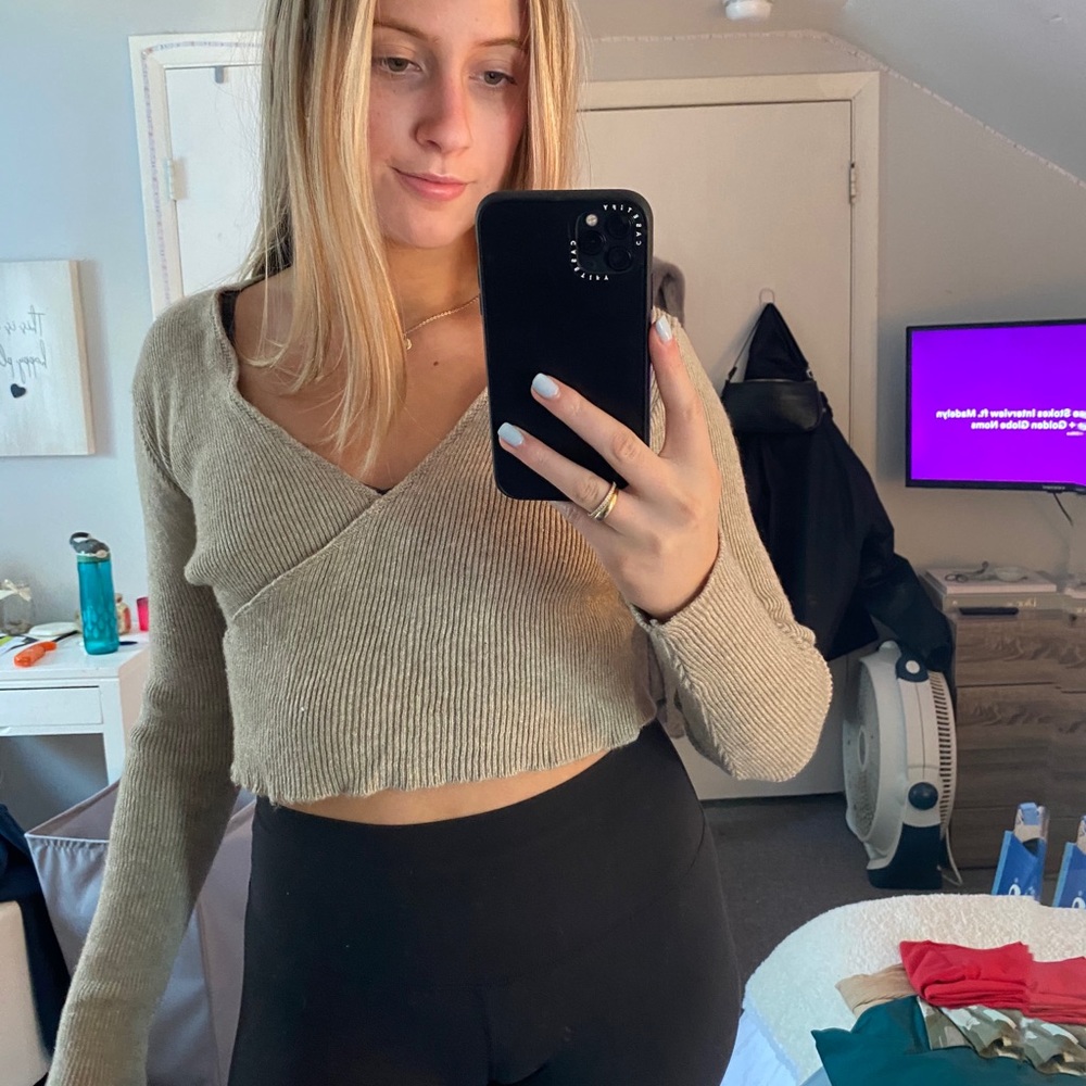 PrettyLittleThing Wrap Sweater